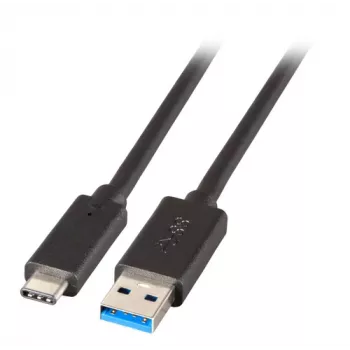 EFB Elektronik Cable USB 3.2 Gen 1 SuperSpeed, conector macho Type-A a conector macho Type-C, 3A, 5 Gbit/s, 0,5 m, negro