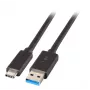 EFB Elektronik Cable USB 3.2 Gen 1 SuperSpeed, conector macho Type-A a conector macho Type-C, 3A, 5 Gbit/s, 0,5 m, negro