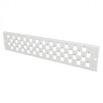 EFB Elektronik VSB2HE-FP-48E2-D-RDM Panel frontal 2U para 48x E2000 Duplex, gris