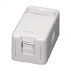 EFB ET-25166 Caja keystone de superficie, 1 puerto, tapa antipolvo de cierre automático, blanco puro
