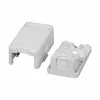 EFB ET-25166 Caja keystone de superficie, 1 puerto, tapa antipolvo de cierre automático, blanco puro