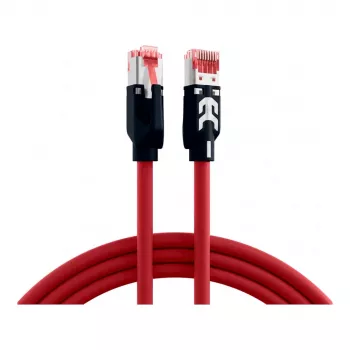 EFB Cable de red RJ45 Cat.6A S/FTP PUR Draka UC900 TM21 rojo 0,5m