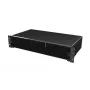 EFB VSB2HE-A-SW Caja de empalme deslizante para rack 2U, sin equipar, negra, sin placa frontal