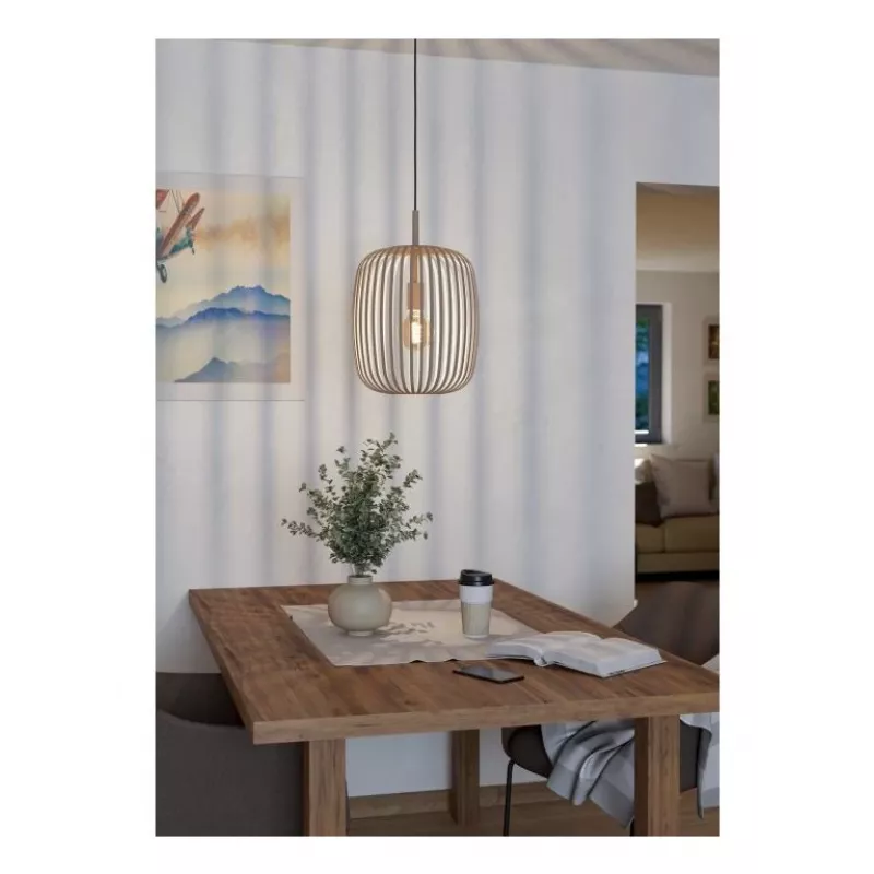 Lámpara colgante EGLO ROMAZZINA 1xE27 beige