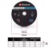 Einhell 230 x 2,0 mm Discos de corte finos para amoladora angular, pack de 10 711524