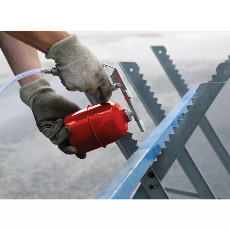 Einhell 4132776 Set de herramientas neumáticas de 5 piezas con pistola de soplado, inflador de neumáticos, pistola de pintura, pistola de protección de bajos y manguera espiral de 4m