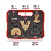 Einhell 708110 XLPLUS-CASE Juego de accesorios para herramienta multifunción HCS HM 37 piezas