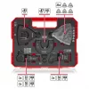 Einhell 708135 XL-PLUS-CASE set de accesorios para herramienta multifunción BiM HSS, 10 piezas