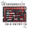 Einhell E-Case Set de herramientas de 92 piezas (370514) - Acero cromo-vanadio, Negro/Rojo