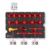 Einhell E-Case Maletín de herramientas VDE set electricista de 24 piezas (rojo/amarillo)