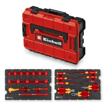 Einhell E-Case Maletín de herramientas VDE set electricista de 24 piezas (rojo/amarillo)