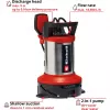 Einhell Flood Set GE-DP 7535 N LL ECO bomba sumergible para aguas sucias 18500 l/h 9 m 4181515
