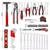 EINHELL-KWB E-Case Maletín de herramientas para mudanza, 79 piezas (negro/rojo)