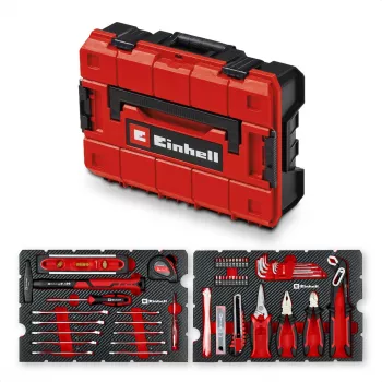 EINHELL-KWB E-Case Maletín de herramientas para mudanza, 79 piezas (negro/rojo)