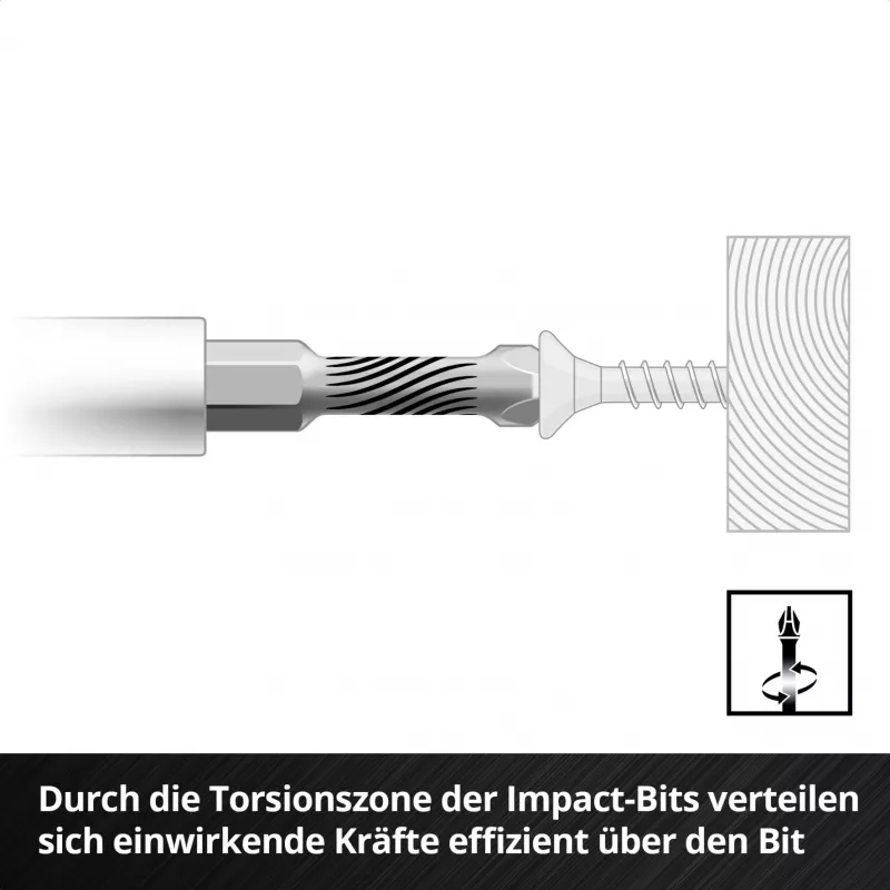 EINHELL-KWB Juego de puntas de impacto en M-CASE, 39 piezas (con vasos)