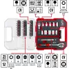 EINHELL-KWB Juego de llaves de vaso y puntas 1/4 pulgadas 37 piezas en L-CASE