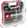 EINHELL-KWB Juego de llaves de vaso y puntas 1/4 pulgadas 37 piezas en L-CASE
