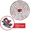 Einhell Power X-Change sierra circular de mano a batería TE-CS 18/150-2 Li-Solo, 18V (rojo/negro, sin batería ni cargador)