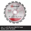 Einhell Power X-Change sierra circular de mano a batería TE-CS 18/150-2 Li-Solo, 18V (rojo/negro, sin batería ni cargador)