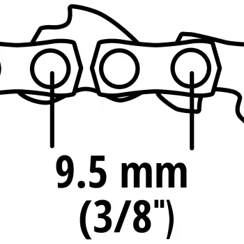 Einhell cadena de repuesto 4501754 para motosierras a batería GC-LC 18 Li y GE-LC 18 Li, paso 3/8