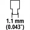 Einhell cadena de repuesto 4501754 para motosierras a batería GC-LC 18 Li y GE-LC 18 Li, paso 3/8 inch LP, ancho de ranura 1,3 mm, 40 eslabones motrices, espada 25 cm, semitrepadora
