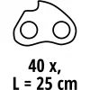 Einhell cadena de repuesto 4501754 para motosierras a batería GC-LC 18 Li y GE-LC 18 Li, paso 3/8 inch LP, ancho de ranura 1,3 mm, 40 eslabones motrices, espada 25 cm, semitrepadora
