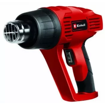 Einhell TC-HA 2000/1 Pistola de aire caliente 2000 W 550°C 500 l/min con 4 boquillas y raspador rojo