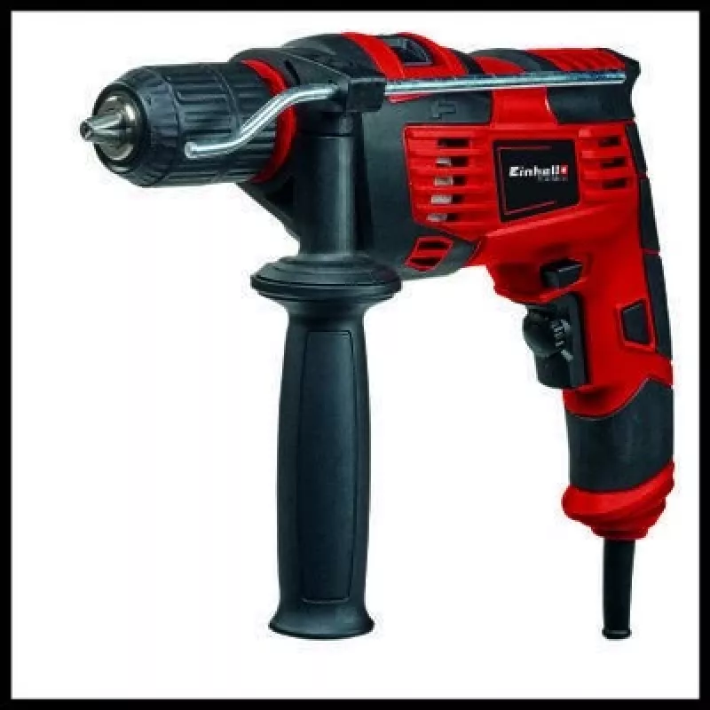 Taladro percutor Einhell TC-ID 720/1 E 720 W 2800 rpm portabrocas de cambio rápido negro/rojo