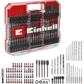 EINHELL XL-CASE Set de puntas de impacto y brocas, 95 piezas, set de brocas y puntas