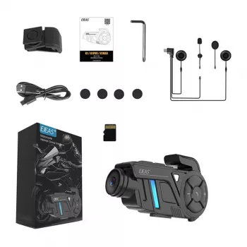 EJEAS K1Pro+ Intercomunicador para moto con grabador 1080P - Intercomunicador individual