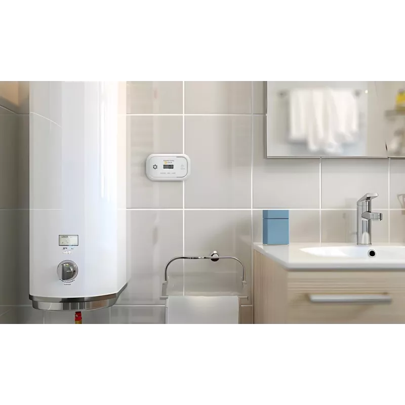 EL-HOME CD-17A2v2300/B Detector de monóxido de carbono con pantalla LCD y alimentación de emergencia de 9V