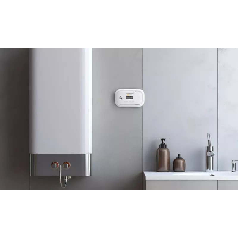 EL-HOME CD-17A2v2300/B Detector de monóxido de carbono con pantalla LCD y alimentación de emergencia de 9V