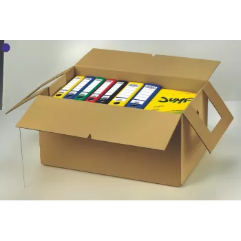 ELBA 10 cajas de mudanza cartón ondulado de una onda 600x330x340 mm marrón