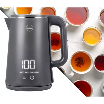 ELDOM C515S Hervidor inalámbrico Gris 1,8L 2000W