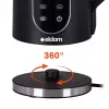 Hervidor de agua inalámbrico ELDOM C560 Nuvia con control de temperatura, 1,7 L, 2200 W, indicador LED, acero inoxidable/negro