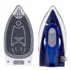 Plancha de viaje ELDOM DA50 900W azul con vapor, mango plegable, suela antiadherente, depósito 40ml