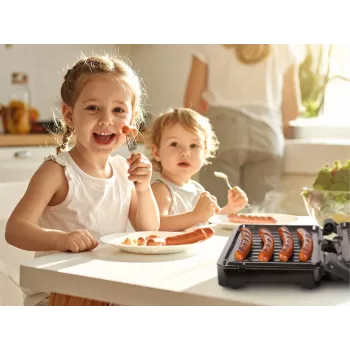Eldom GK110 Grill de contacto, 800 W, negro/plata