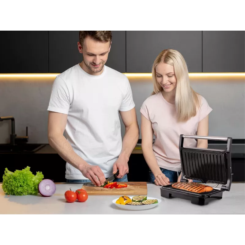 Eldom GK110 grill de contacto, 800 W, negro/plata