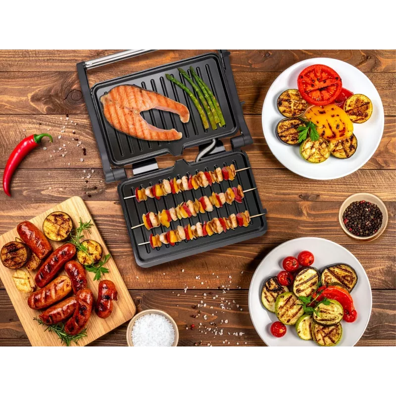 Eldom GK110 grill de contacto, 800 W, negro/plata