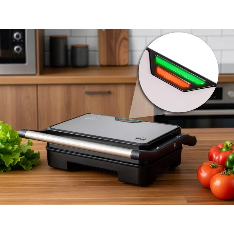 Eldom GK110 grill de contacto, 800 W, negro/plata
