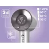 ELDOM HT280 Secador de pelo, 1650 W, gris, 3 niveles de calor, 2 niveles de aire, golpe de aire frío, boquilla concentradora, filtro de aire extraíble, anilla de suspensión, protección contra sobrecalentamiento, cable de 1,8 m