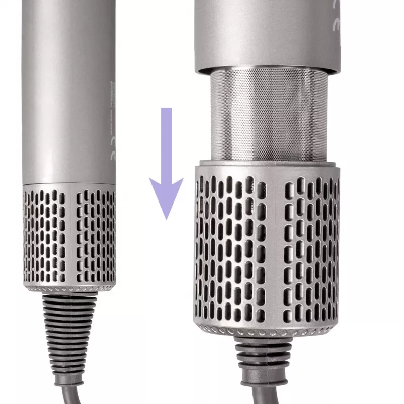 ELDOM HT280 Secador de pelo, 1650 W, gris, 3 niveles de calor, 2 niveles de aire, golpe de aire frío, boquilla concentradora, filtro de aire extraíble, anilla de suspensión, protección contra sobrecalentamiento, cable de 1,8 m