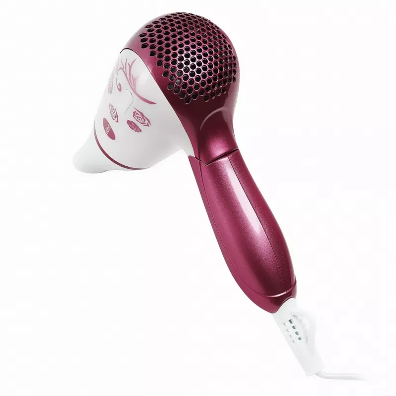 ELDOM HT82R secador de pelo 1200W mango plegable, 2 niveles de calor y velocidad, nivel de aire frío, blanco/azul