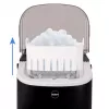 ELDOM KS230 máquina de hielo - 12 kg/24h, depósito 2,2L, 9 cubitos por ciclo, plata/negro