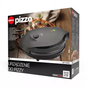 ELDOM ST1000 Pizzo máquina para hacer pizza, 1450 W, placa de 32 cm, negro