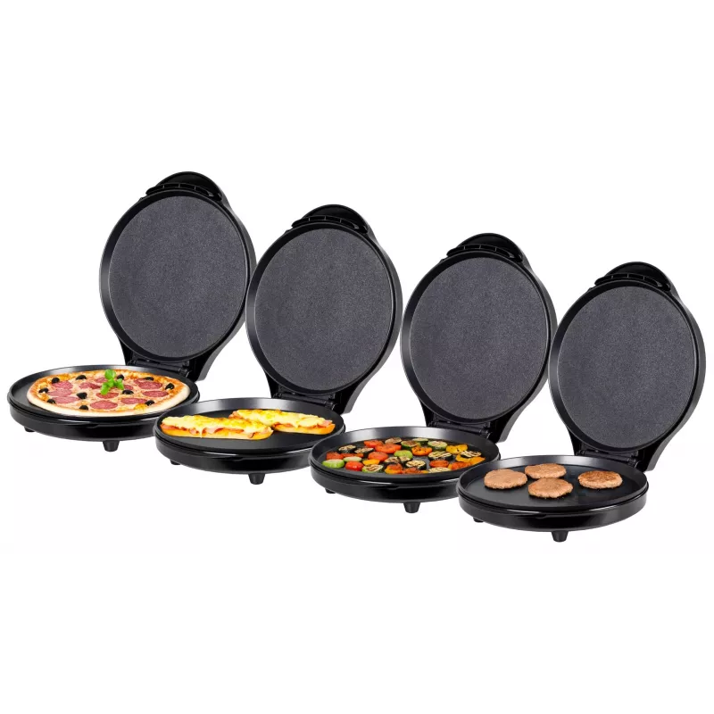 ELDOM ST1000 Pizzo Máquina para hacer pizza, 1450 W, plato de 32 cm, negro