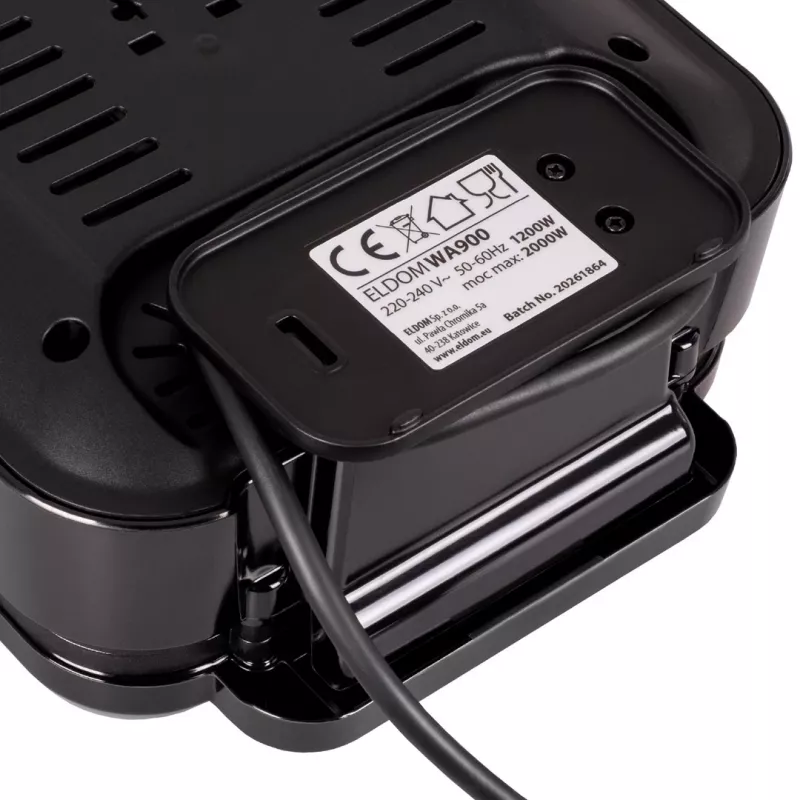 ELDOM WA900 Gofrera 1200W negra