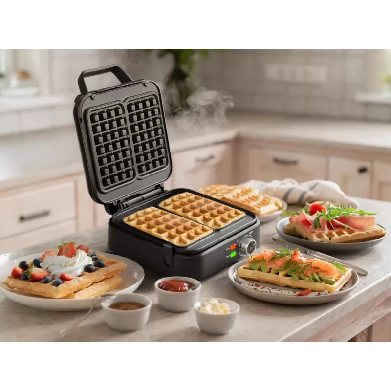 ELDOM WA900 Gofrera 1200W negra