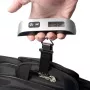 ELDOM WB10 Báscula digital de equipaje 50 kg con LCD retroiluminada, gancho de acero inoxidable, funciones tara y retención