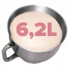 Eldom WRK1400 Robot de cocina planetario 1400W (1900W de potencia máxima) 6,5L bol de acero inoxidable negro